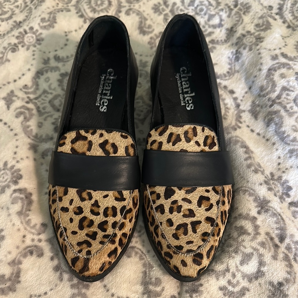 Charlies Black and Leopard Flats